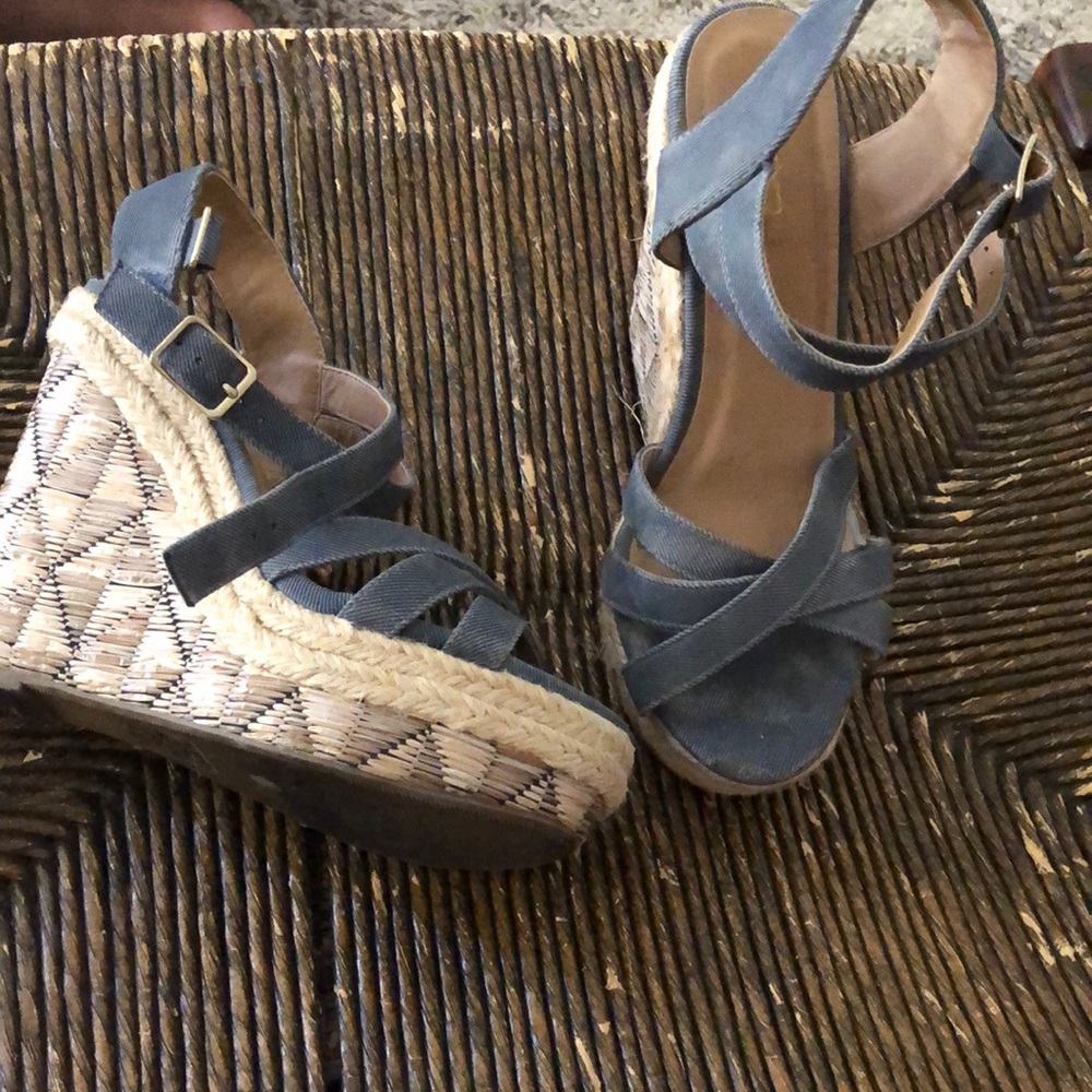Denim wedges